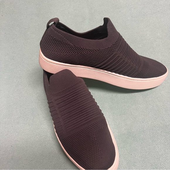 Dunes women’s size 9 slip-On Sneakers in charcoal knit stretch fabric comfort - Picture 6 of 8